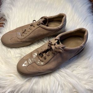 Cole Haan Nike Air Sneakers, suede and patent leather, tan; Size 9.5